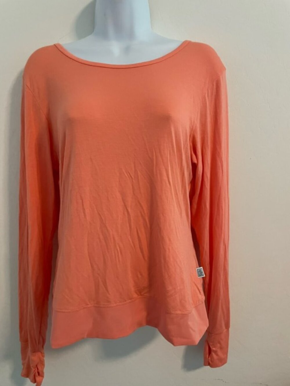 Laundry by Shelli Segal Open Back Tunic top Sculptural Drape Yoga Top Medium NWO